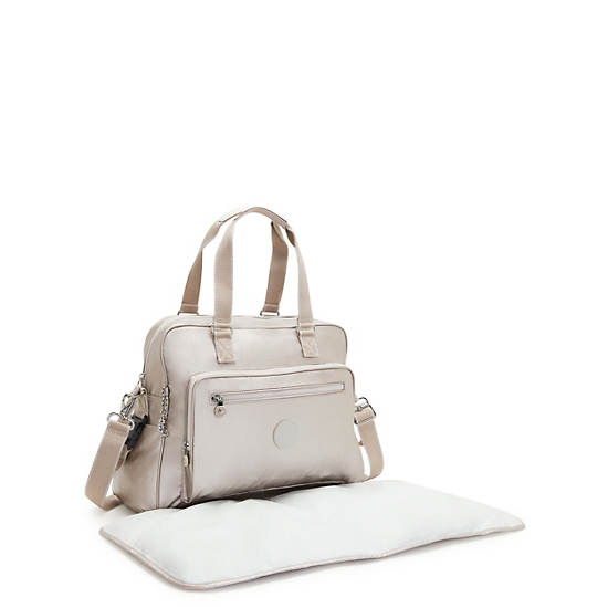 Kipling Alanna Metallic Diaper Bag Väska Beige | SE 1973QM